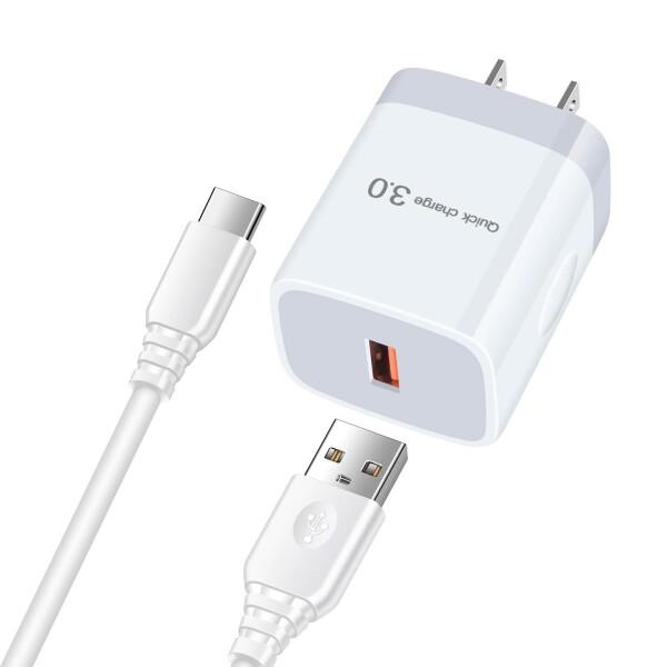 USB 急速充電器 18w iPhone充電アダプタ Type-Cケーブル 付き(1.8m)FodL...