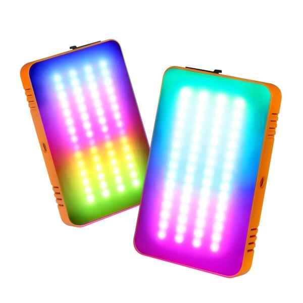 SOONWELL MC8 RGBWW LEDライト 撮影用ライト 360°フルカラーLEDピクセルビ...