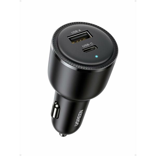 UGREEN 63W シガーソケット 2ポートUSB-A+USB-C QC3.0&amp;PD3.0対応 急...