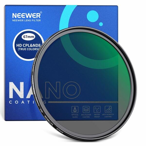 NEEWER 67mm トゥルーカラー 2in1 CPL ND8フィルター 3ストップNDフィルター...