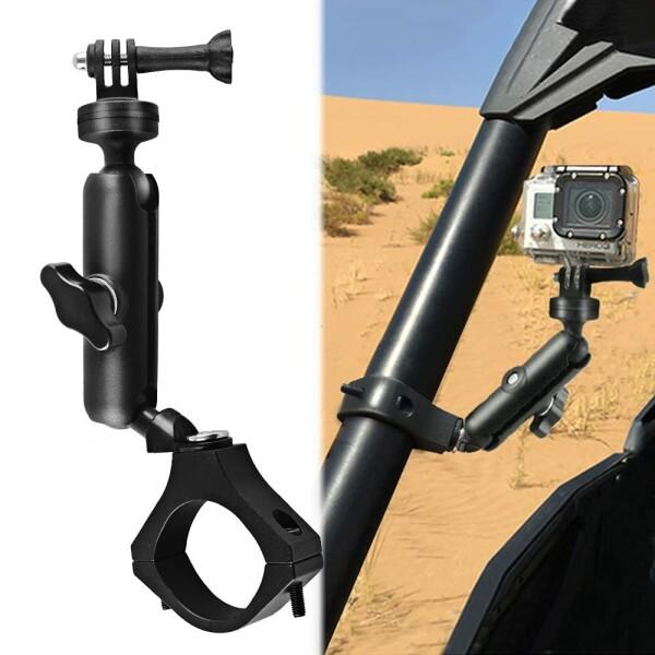 UTV ATV カメラ マウント ホルダー 360° GoPro ロール バー マウント アクセサリ...