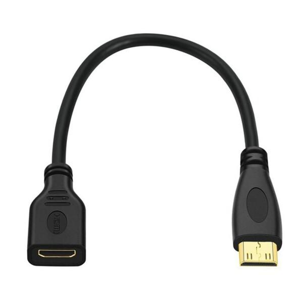 xiwai Mini HDMI Type-Cソケット メスからミニHDMIオスアダプター延長ケーブル...