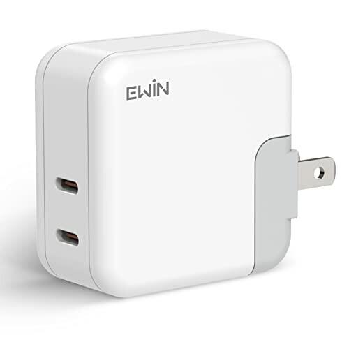 EWIN 35W 急速充電器 PD充電器 Type C 2ポート二台同時充電 タイプc PSE認証 ...