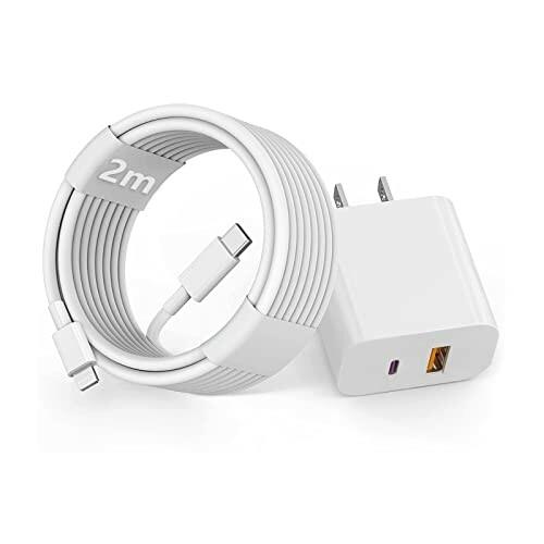 VHBW iphone 充電器 PD 20W USB C電源アダプタ 急速充電器 2m MFi認証 ...