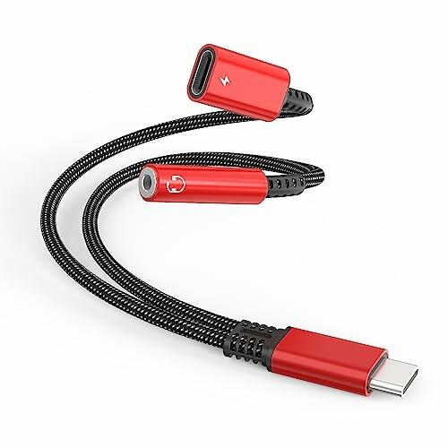 イヤホンジャック変換器 ヘッドホン アダプター 3.5mm USB Type-C to ヘッドフォン...