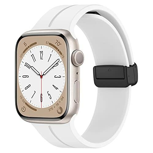 磁気バックルデザインウォッチバンドコンパチブル Apple Watch バンド 42mm 44mm ...