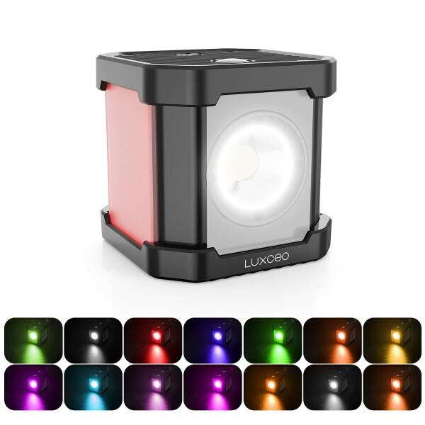 LUXCEO P4 8WミニLEDビデオライト,Goproアクションカメラ用RGBフィルライトカラー...