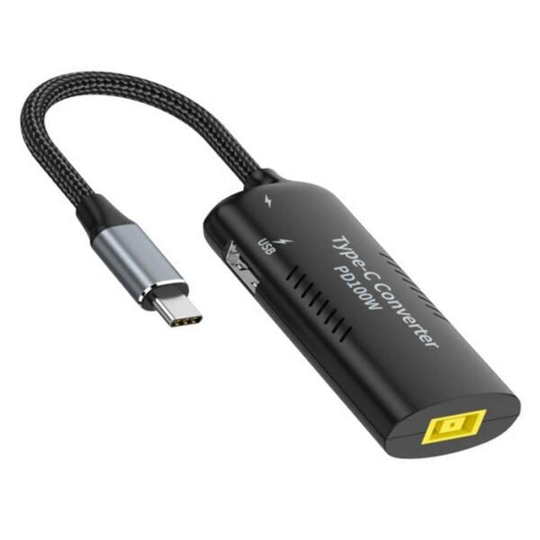 CY USB C 電源コンバーター 長方形電源 Thinpad X1入力 USB C 100W 15...