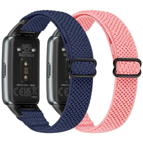 (TumpCez) ストレッチナイロンスマートウォッチベルト Huawei Band 6/Huawe...