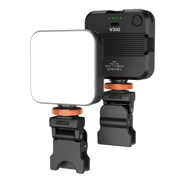 VRIG FD54 ビデオライト スマホ ライト 2000mAh 充電式 照明 撮影用ライト ランプ...