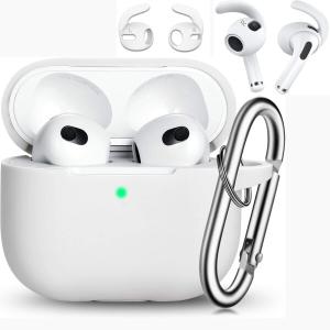 AooCare AirPods 3 ケース イヤーフック付き Apple AirPods3 2021 前のLEDが見える ソフト シリコン エアーポ｜beck-shop