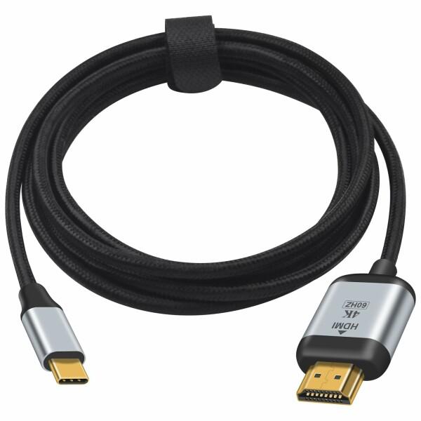 Duttek USB C HDMI変換ケーブル1.8M、4K@60Hz UHD USB 3.1 Ty...