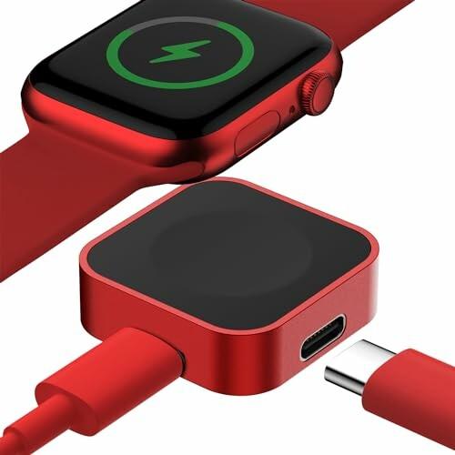 コンパチブル Apple Watch磁気充電器アダプタで、USB-C型またはiPhone電源ケーブル...