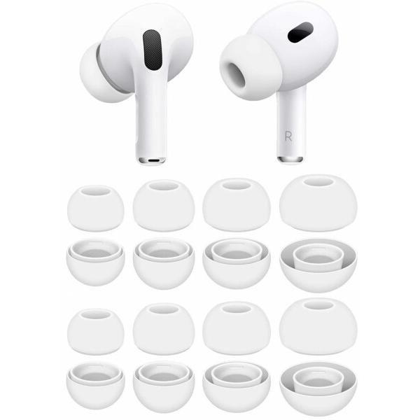 A-Pcas AirPods Pro用イヤーピース 8ペア 「XS/S/M/L各2ペア」 AirPo...
