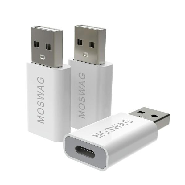 MOSWAG 3パック USB Cアダプタ USB C - USBアダプタ USBオス-USB Cメ...