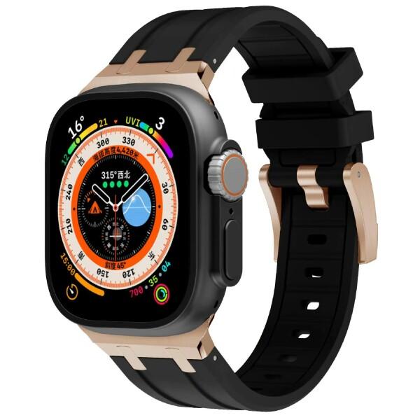 VeveXiao ラグジュアリーデザイナー 頑丈なバンド Apple Watch Ultra 2バン...
