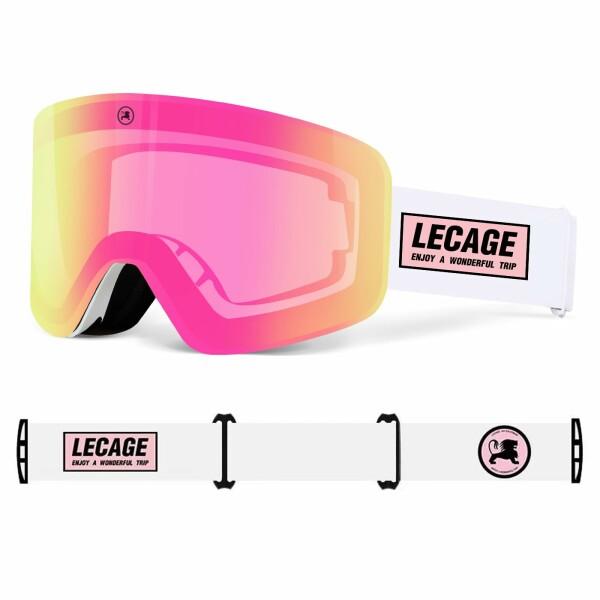 (LECAGE) 変色スキーゴーグル - 調光レンズ フォトクロミックレンズ スノーボードゴーグル ...