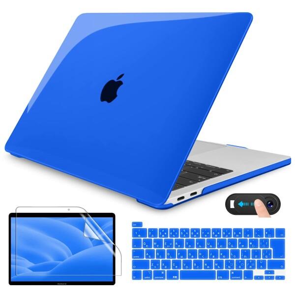CISSOOK MacBook Pro 13 インチ M2 ケース ブルー 透明 2023 2021...