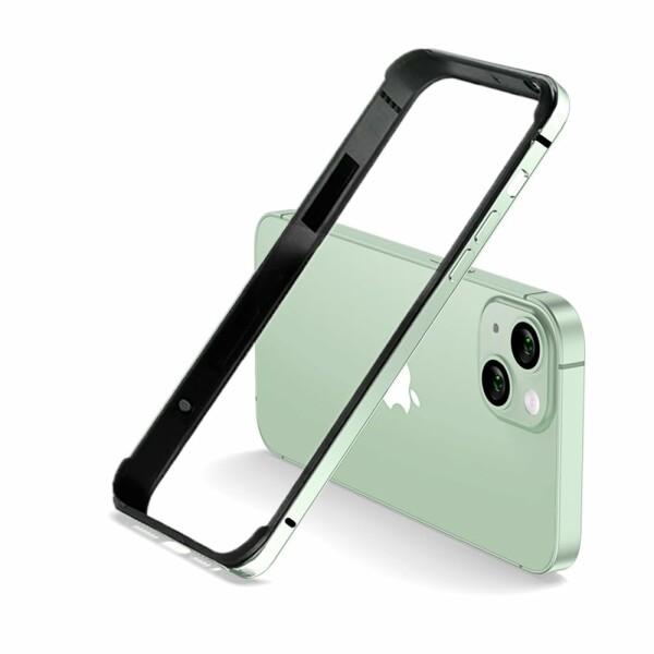 iPhone15Plus アルミバンパーケース メタル+シリコンフレーム 二重構造 レンズ保護 軽量...