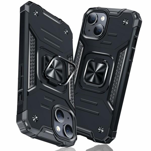 iPhone 15 用ケース リング 衝撃吸収 耐衝撃 TPU+PCバンパー 二重構造 米軍MIL規...