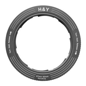 H&Y ステップアップリング REVORING 67-82mm ブラック レボリング フィルター径変換アダプター 82mmフ