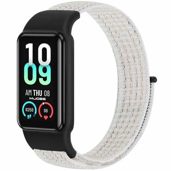 (enkic) ナイロンバンド対応 Amazfit band 7 ナイロン ベルト ベルクロバンド ...