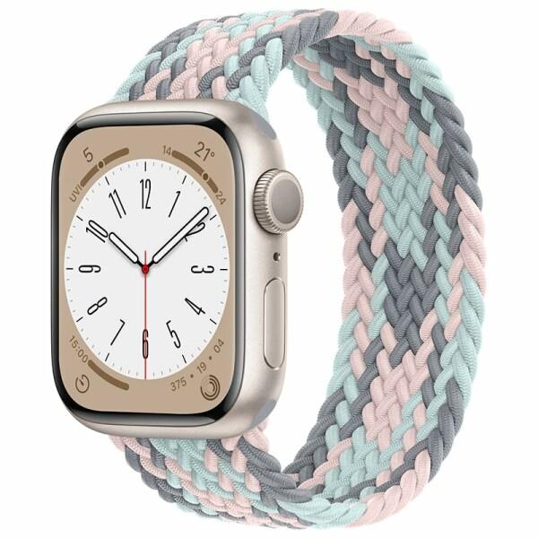 bltday コンパチブル apple watch バンド ブレイデッドソロループ 柔らかいシリコー...