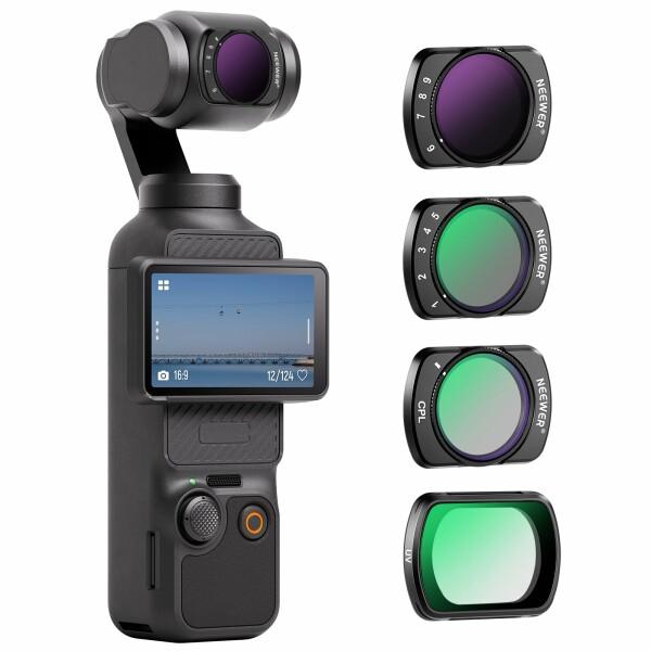 NEEWER マグネットNDフィルターセット コンパチブル DJI OSMO Pocket 3 4パ...