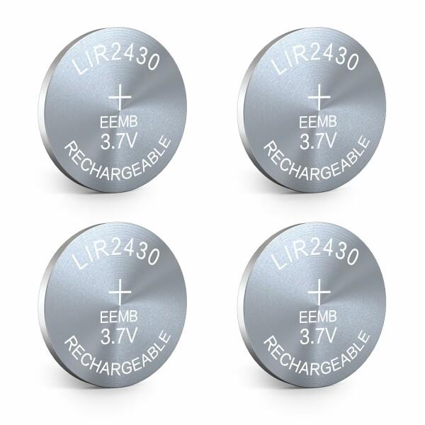 EEMB 4PACK LIR2430 充電式バッテリ 3.7 v リチウム イオン ボタン電池コイン...