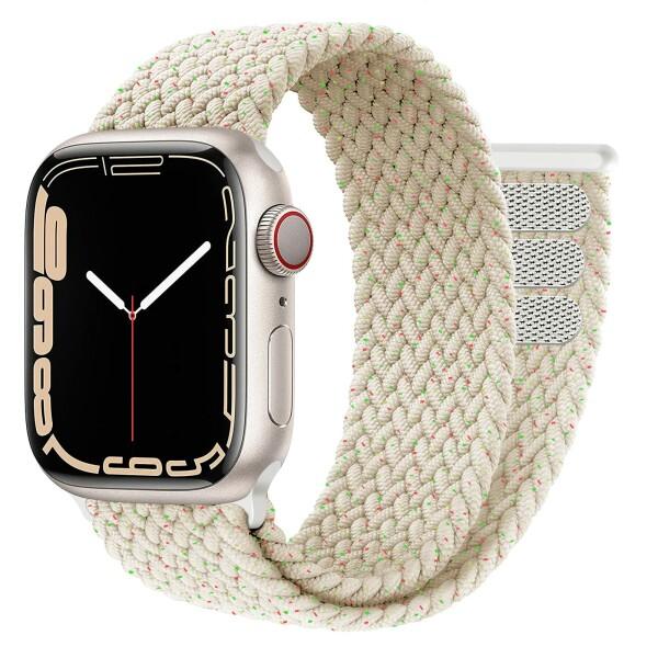 コンパチブルApple Watch Band 49mm 45mm 44mm 42mm 編組ソロループ...