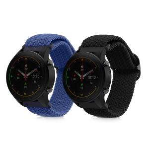 (kwmobile) 2x 交換ベルト 対応: Xiaomi Mi Watch Color Sport / S1 Active バンド - ナイロン フィットネストラッ