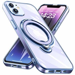 iPhone 11 用 ケース リング付き クリア磁気ケース 耐衝撃 Magnetic 対応 レンズフィルム 高透過率 ス｜beck-shop