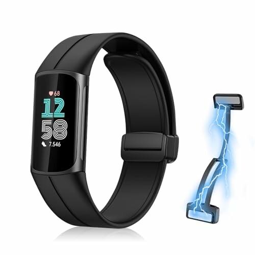 (RicYeel) 磁気付き シリコンバンド Fitbit charge 6/Fitbit char...