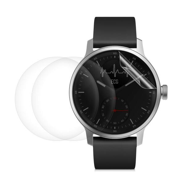 kwmobile 3x 対応: Withings Scanwatch 42mm 保護フィルム - 画...