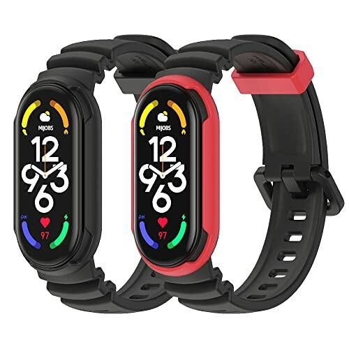 MIJOBS 交換用ストラップ Xiaomi Mi Band 7 Mi Band 6 Mi Band...