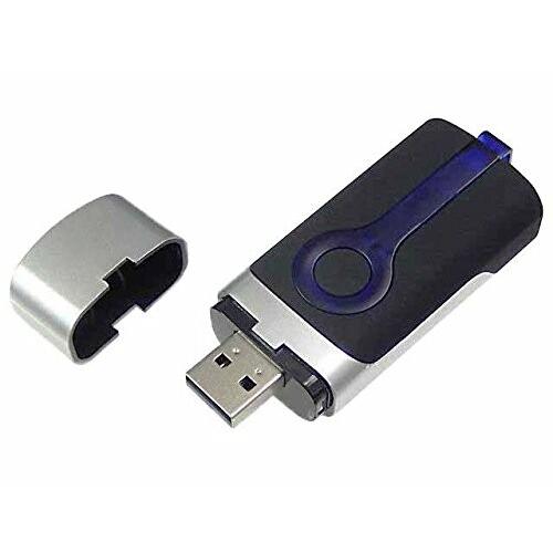 GPSロガー　GT-730FL-S USBドングルロガー　canmore製 (黒×シルバー（Blac...