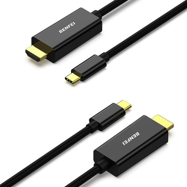 BENFEI 2個 0.9m USB Type C - HDMI ケーブルタイプC to HDMI ...