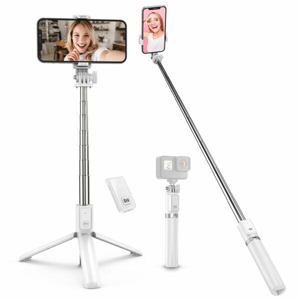 ATUMTEK 自撮り棒 100cm スマートフォン用コンパクト三脚 GoPro兼用 スマホスタンド...