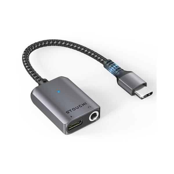 Stouchi タイプC イヤホン 変換ケーブル USB Type C to 3.5mm Aux端子...