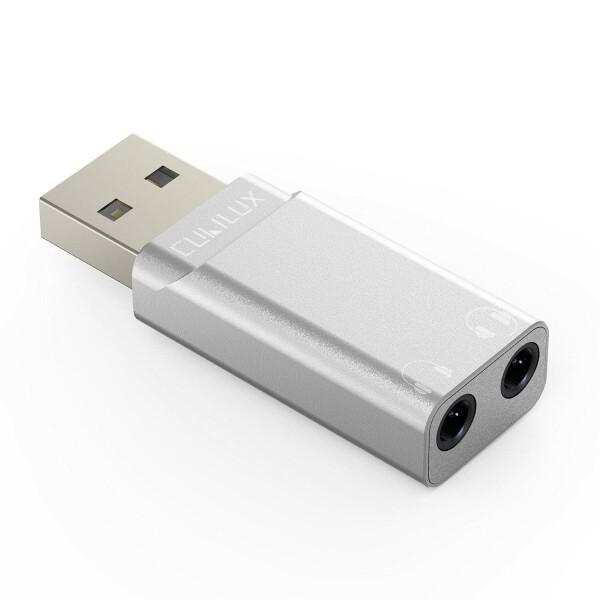 Cubilux PC用イヤホン2分配器、USB - 3.5mmオーディオジャック2出力サウンドカード...