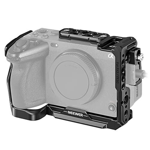 NEEWER FX3/FX30カメラケージ HDMIケーブルクランプ NATOレール 3/8&quot;ARR...