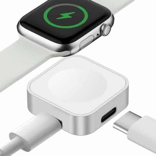 コンパチブル Apple Watch磁気充電器アダプタで、USB-C型またはiPhone電源ケーブル...