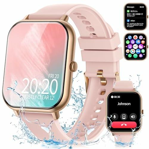 スマートウォッチ iPhone対応&amp;アンドロイド対応  1.83&apos;&apos;HD Smart Watch f...