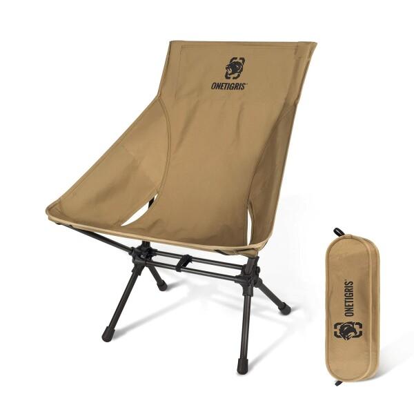 OneTigris ハイバックチェア ポータブルキャンプチェア 折りたたみ コンパクト 椅子 収納袋...