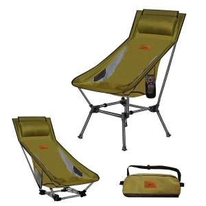 アウトドアチェア 2WAY キャンプ椅子 ローチェア 軽量 枕付き ハイバック  耐荷重150kg コンパクト｜beck-shop