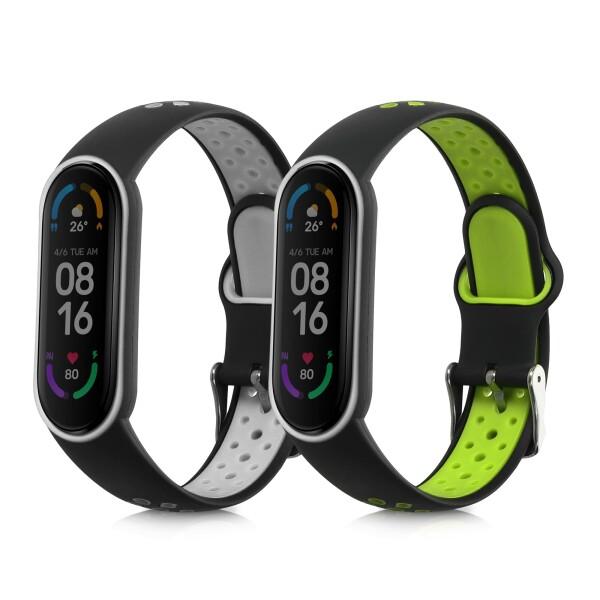 (kwmobile) 2x 交換ベルト 対応: Xiaomi Mi Smart Band 6 / M...