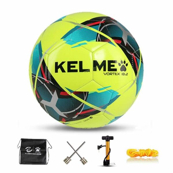 KELME サッカーボール 4号球 5号球 成人用 試合球 耐摩耗 (9886130 イェロー, 5...