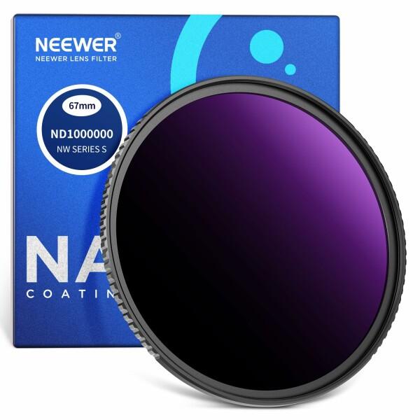 NEEWER 67mm ND1000000 固定減光レンズフィルター 超暗NDフィルター 20ストッ...