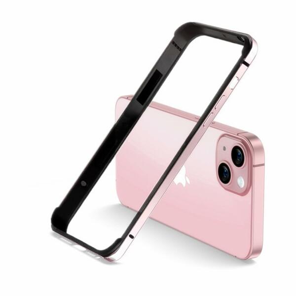 iPhone15Plus アルミバンパーケース メタル+シリコンフレーム 二重構造 レンズ保護 軽量...