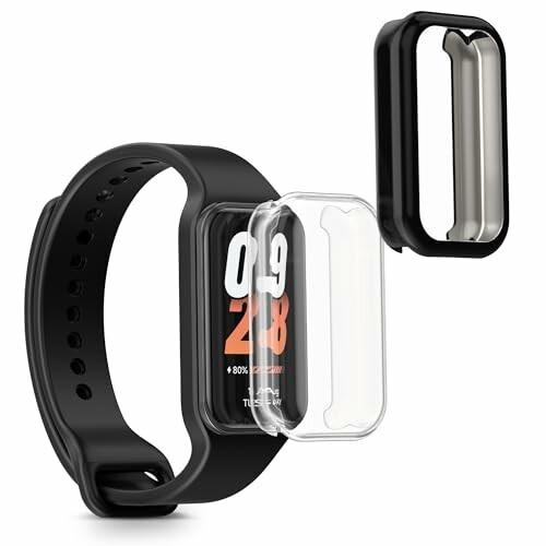 kwmobile 2x ケース 対応: Xiaomi Smart Band 8 Active/Red...